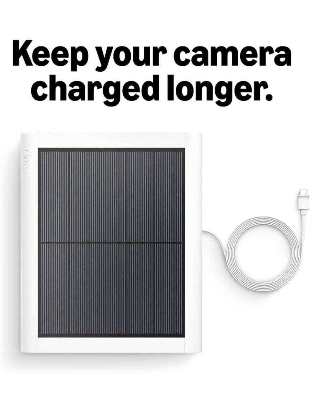 Solar Panel Charger for Outdoor Security Cameras - 4W, Weatherproof, Easy